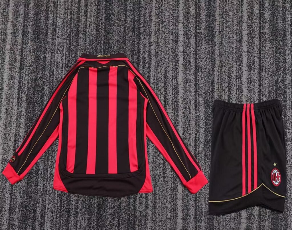 AC Milan 2006/07 Kids Home Long Sleeve Kit