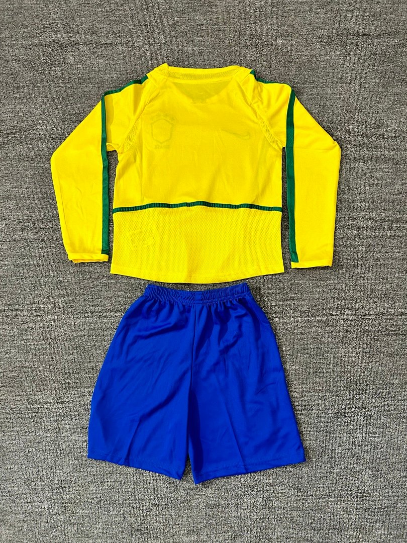 Brazil 2002 Kids Home Long Sleeve Kit - Image 2