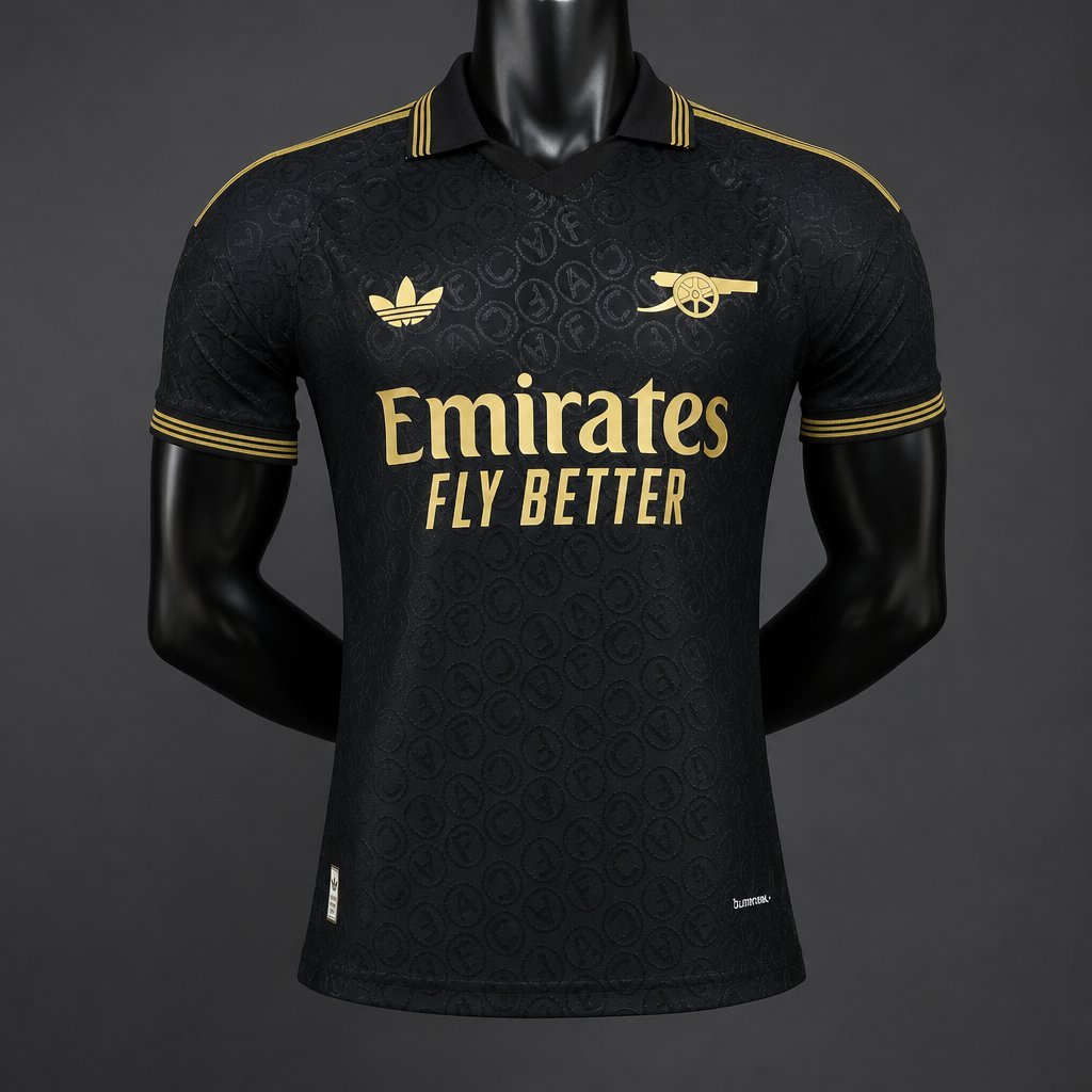 Player 2627 Arsenal FC Special Edition Black Gold Jersey Home Jersey