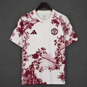 Manchester United Training Floral White Jersey 2026/27 Home Jersey - Image 1