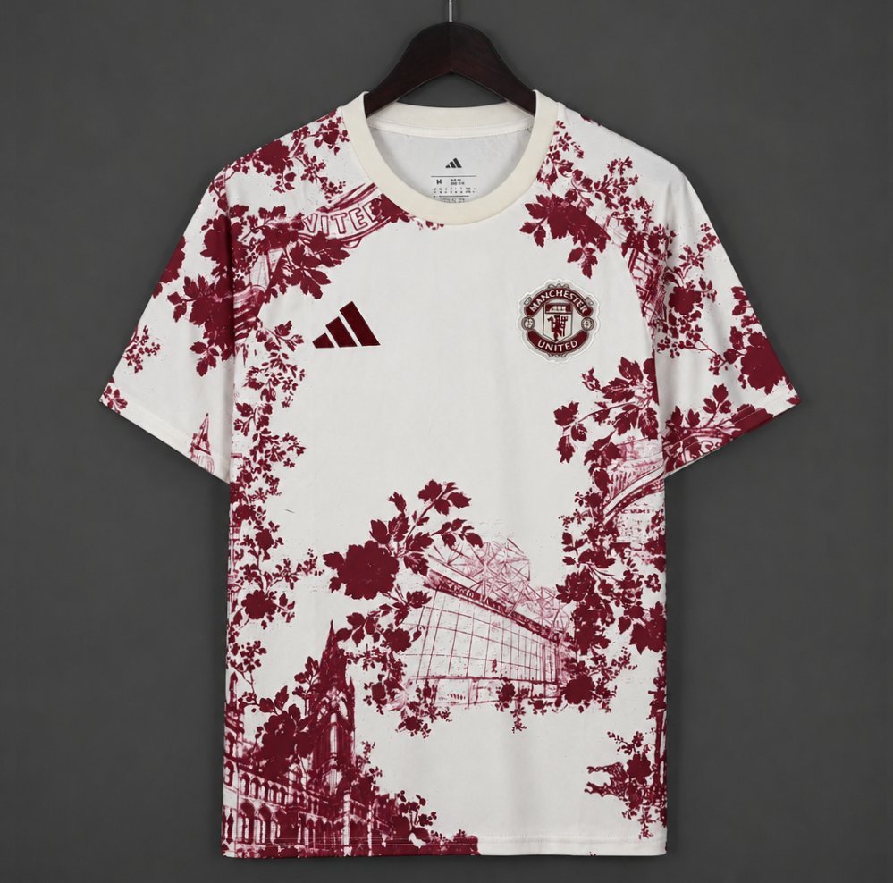 Manchester United Training Floral White Jersey 2026/27 Home Jersey