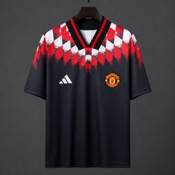 Manchester United Black Diamond Pattern PreMatch Jersey 2026/27 Home Jersey - Image 1