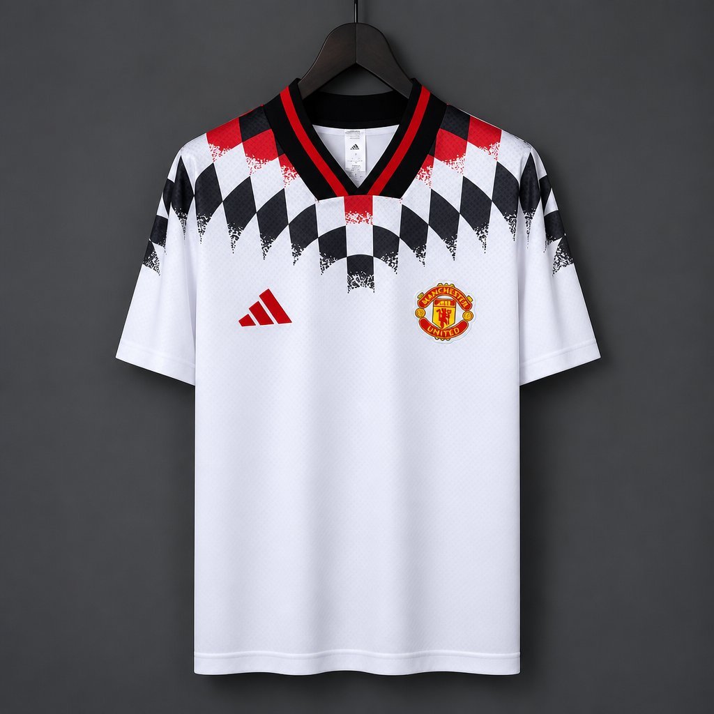 Manchester United White Diamond Pattern PreMatch Jersey 2026/27 Home Jersey