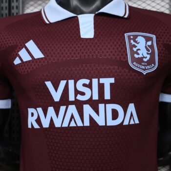 Player 2627 Aston Villa FC Home Maroon Jersey With Sponsor Home Jersey - Image 4