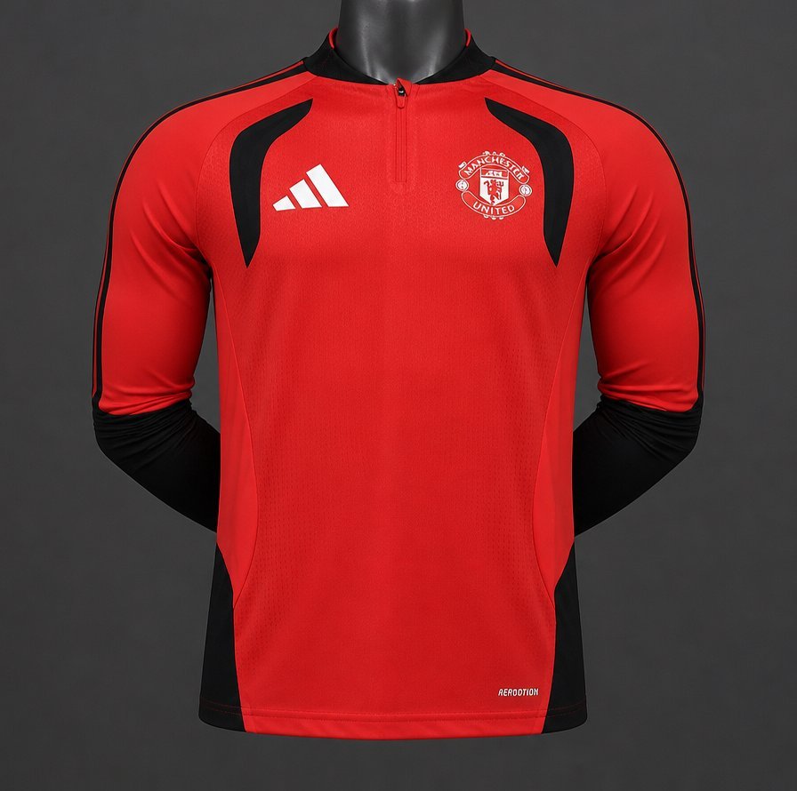 Player 2627 Manchester United FC Long Sleeve Home Red Jersey Home Jersey