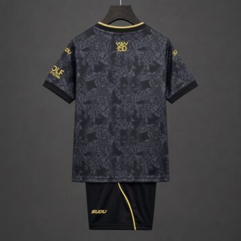 Kids Wolverhampton Wanderers Wolves Third Black Jersey Kit 2026/27 Home Jersey - Image 2