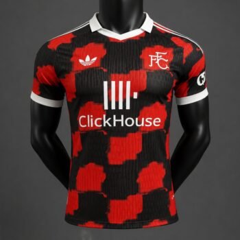 Player 2627 Fulham Away RedBlack Jersey Home Jersey - Image 1