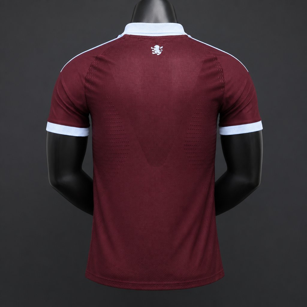 Player 2627 Aston Villa FC Home Maroon Jersey With Sponsor Home Jersey