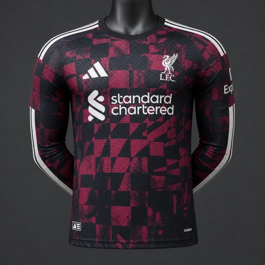 Player 2627 Liverpool FC Long Sleeve Away Jersey Home Jersey