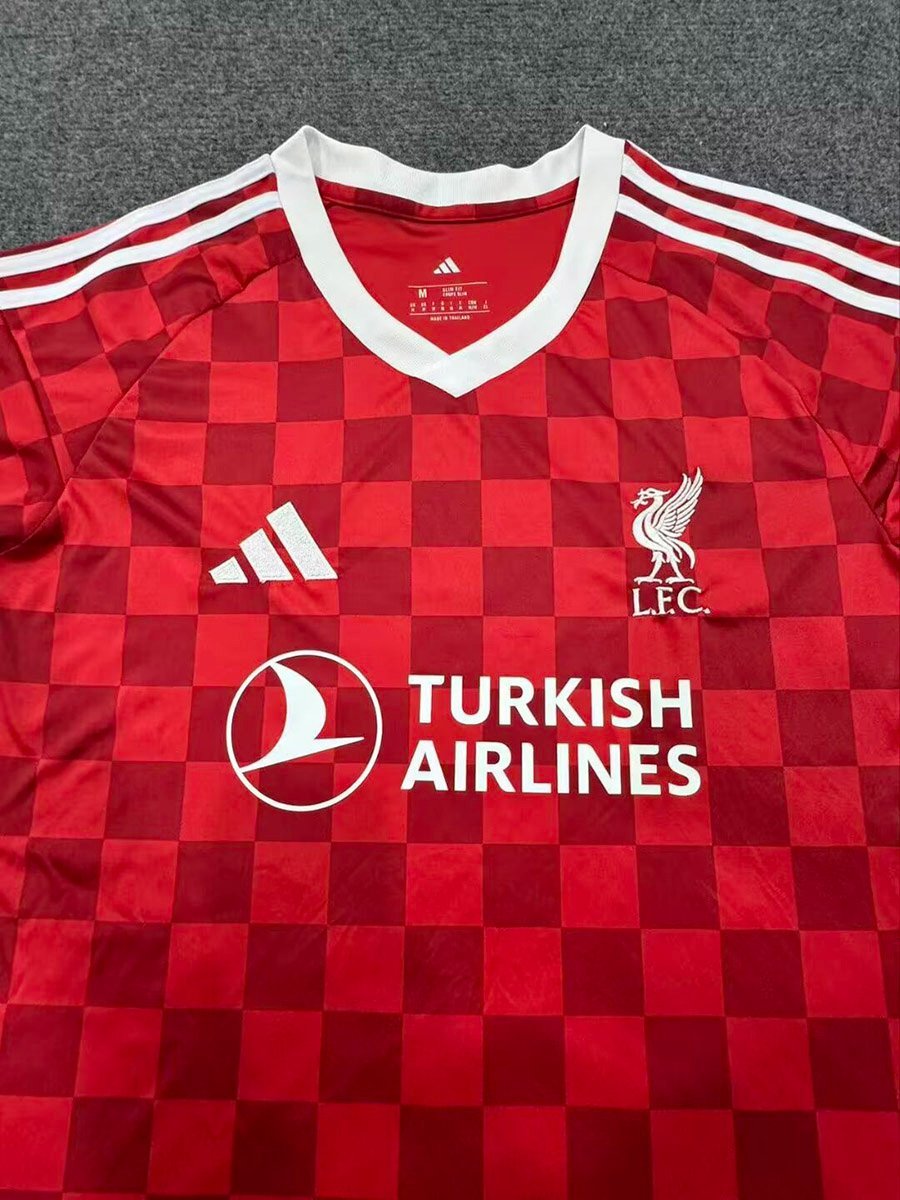 Liverpool Home Red Checkerboard Jersey 2027/28 Home Jersey - Image 3